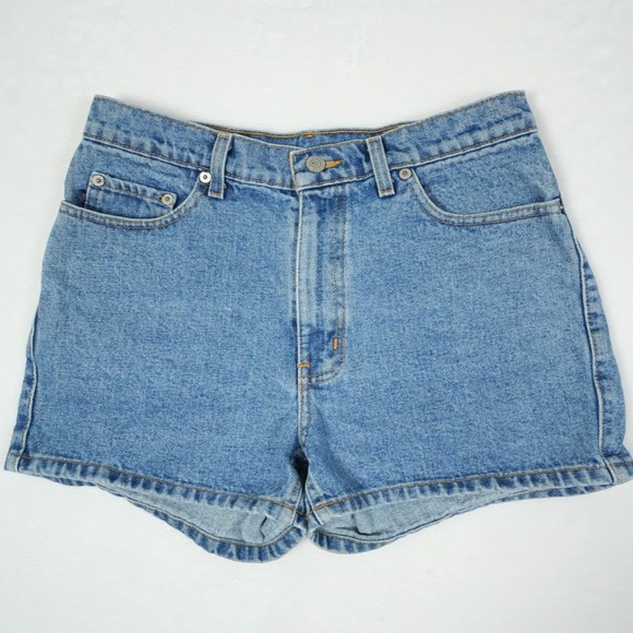 Vintage Polo Jeans Co. Denim Shorts Women's 8 2.5" Ralph Lauren RL Leather Tab - Picture 3 of 8